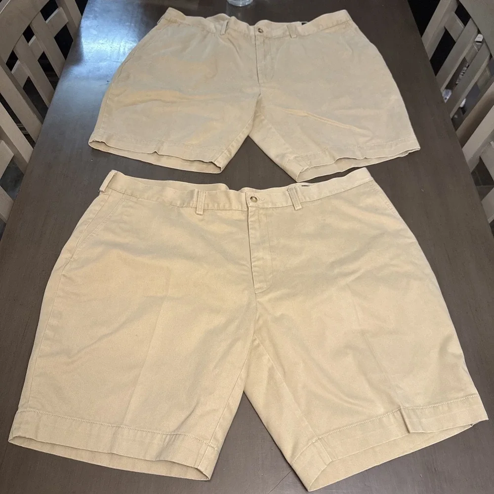 Polo‎ Ralph Lauren Shorts Men's Sz 42 Classic Fit 9'' Chinos Khaki 2 Pair